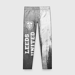 Детские легинсы Leeds United - grey gradient по-вертикали