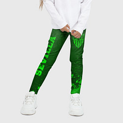 Леггинсы для девочки Sevilla - green gradient вертикально, цвет: 3D-принт — фото 2