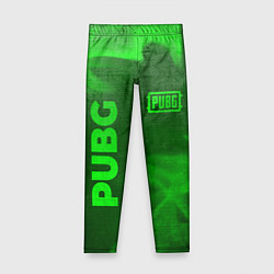 Детские легинсы PUBG - green gradient вертикально
