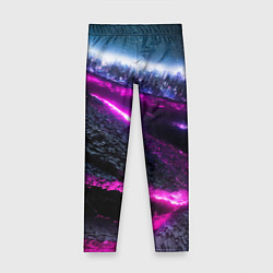 Леггинсы для девочки Фентази город неон, цвет: 3D-принт