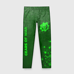 Леггинсы для девочки Gears of War - green gradient вертикально, цвет: 3D-принт