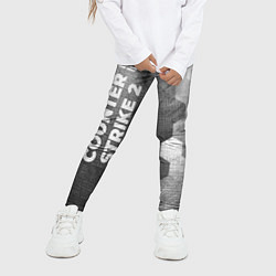 Леггинсы для девочки Counter Strike 2 - grey gradient по-вертикали, цвет: 3D-принт — фото 2