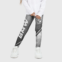 Леггинсы для девочки BMW - grey gradient вертикально, цвет: 3D-принт — фото 2