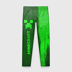 Леггинсы для девочки Minecraft - green gradient по-вертикали, цвет: 3D-принт