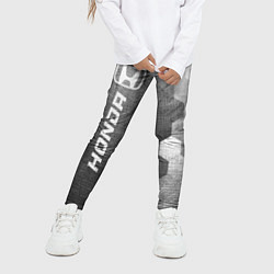 Леггинсы для девочки Honda - grey gradient по-вертикали, цвет: 3D-принт — фото 2