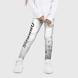 Леггинсы для девочки Subaru - white gradient вертикально, цвет: 3D-принт — фото 2