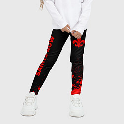 Леггинсы для девочки Saints Row - red gradient вертикально, цвет: 3D-принт — фото 2