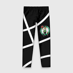 Леггинсы для девочки Boston Celtics black, цвет: 3D-принт