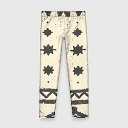 Леггинсы для девочки Африканские примитивные узоры, цвет: 3D-принт