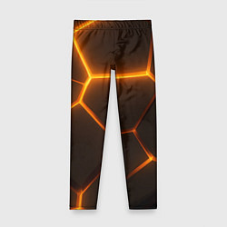Леггинсы для девочки Оранжевое свечение текстура, цвет: 3D-принт