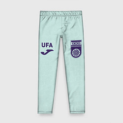 Леггинсы для девочки Фк Уфа - мятный цвет и текстура, цвет: 3D-принт