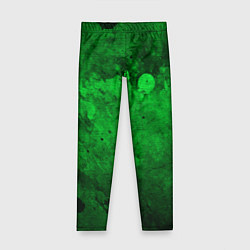 Детские легинсы Абстракция - green acid stains