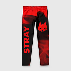Леггинсы для девочки Stray - red gradient вертикально, цвет: 3D-принт
