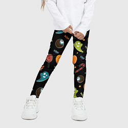 Леггинсы для девочки Halloween black, цвет: 3D-принт — фото 2