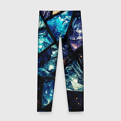 Леггинсы для девочки Текстура драгоценных камней, цвет: 3D-принт