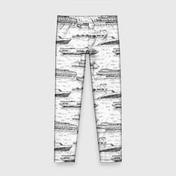 Леггинсы для девочки Корабли на Неве, цвет: 3D-принт