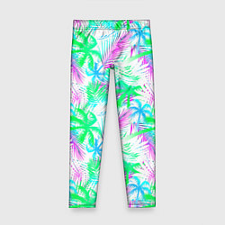 Детские легинсы Palm green light blue