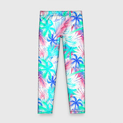 Детские легинсы Palm blue light blue