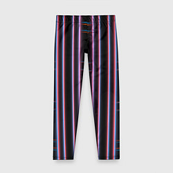 Леггинсы для девочки Neon red blue black, цвет: 3D-принт