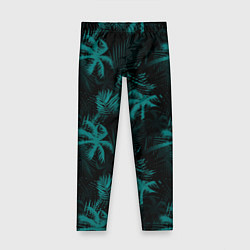 Детские легинсы Palm light blue dark