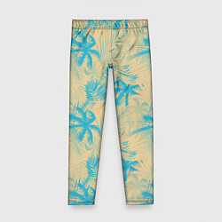 Детские легинсы Palm light blue beige