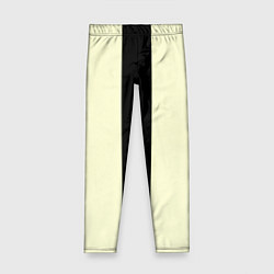 Леггинсы для девочки Color black beige line, цвет: 3D-принт