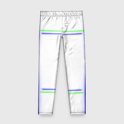 Леггинсы для девочки Neon white green light blue, цвет: 3D-принт