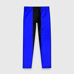 Леггинсы для девочки Color blue black stripes, цвет: 3D-принт