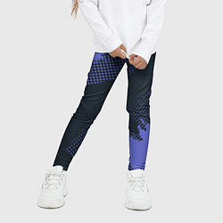 Леггинсы для девочки Абстрактная текстура в синем, цвет: 3D-принт — фото 2