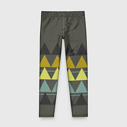Леггинсы для девочки Абстрактный лес геометрический, цвет: 3D-принт