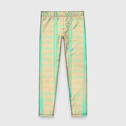 Детские легинсы Color beige cage blue stripes