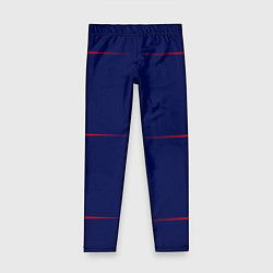 Леггинсы для девочки Color blue red stripes, цвет: 3D-принт
