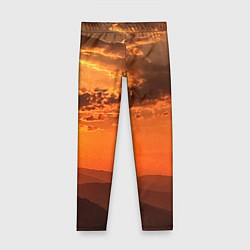 Леггинсы для девочки Закат на перевале актопрак, цвет: 3D-принт