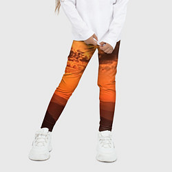 Леггинсы для девочки Закат на перевале актопрак, цвет: 3D-принт — фото 2