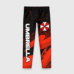 Леггинсы для девочки Umbrella corp - красный, цвет: 3D-принт