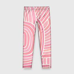 Леггинсы для девочки Абстрактный узор розовый, цвет: 3D-принт