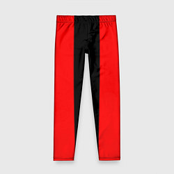 Леггинсы для девочки Color red and black, цвет: 3D-принт