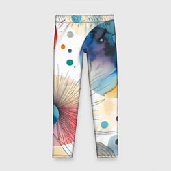 Детские легинсы Красочная экспрессивная абстракция