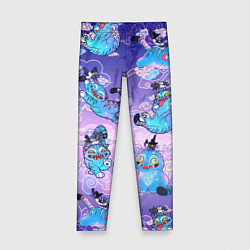 Леггинсы для девочки Тигр с сорокой, цвет: 3D-принт