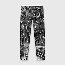 Леггинсы для девочки Cyber urban skull - ai art fantasy, цвет: 3D-принт
