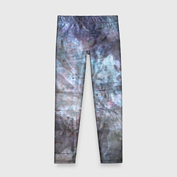 Леггинсы для девочки Абстракция - gray-blue hurricane, цвет: 3D-принт