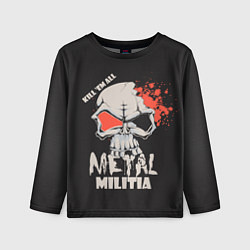 Лонгслив детский Metal Militia, цвет: 3D-принт