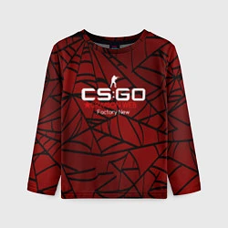 Лонгслив детский Cs:go - Crimson Web Style Factory New Кровавая пау, цвет: 3D-принт