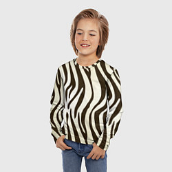 Лонгслив детский Шкура зебры, цвет: 3D-принт — фото 2