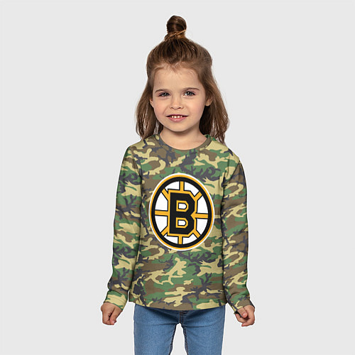 Детский лонгслив Bruins Camouflage / 3D-принт – фото 5