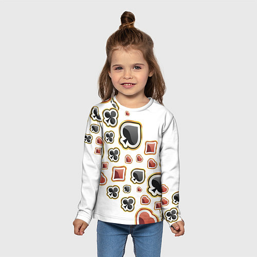 Детский лонгслив World Poker / 3D-принт – фото 5