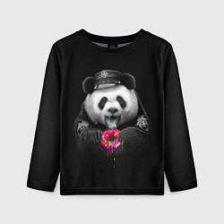 Лонгслив детский Donut Panda, цвет: 3D-принт