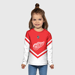 Лонгслив детский NHL: Detroit Red Wings, цвет: 3D-принт — фото 2