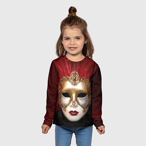 Детский лонгслив Венецианская маска / 3D-принт – фото 5