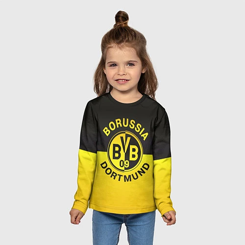 Детский лонгслив Borussia Dortmund FC / 3D-принт – фото 5